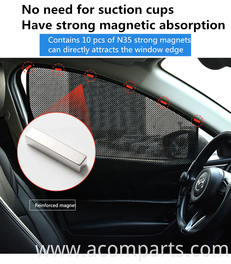 New customized design polyester mesh magnetic best hight quality sunshade car